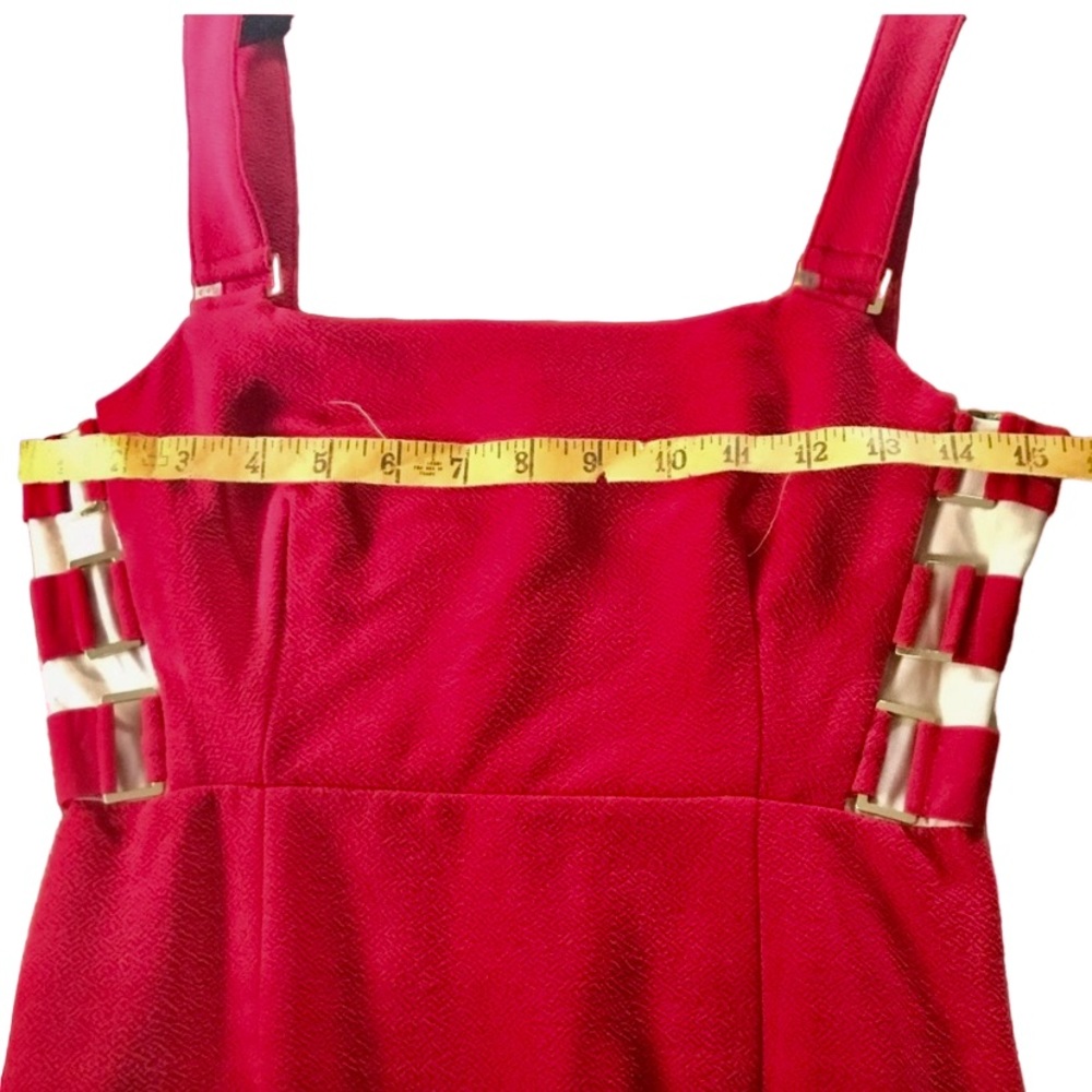 NWT Bold Elements Red Midlength Party Dress XS - Picture 10 of 11